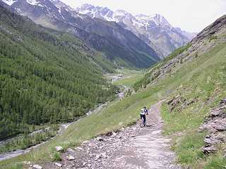 discesa dal rifugio